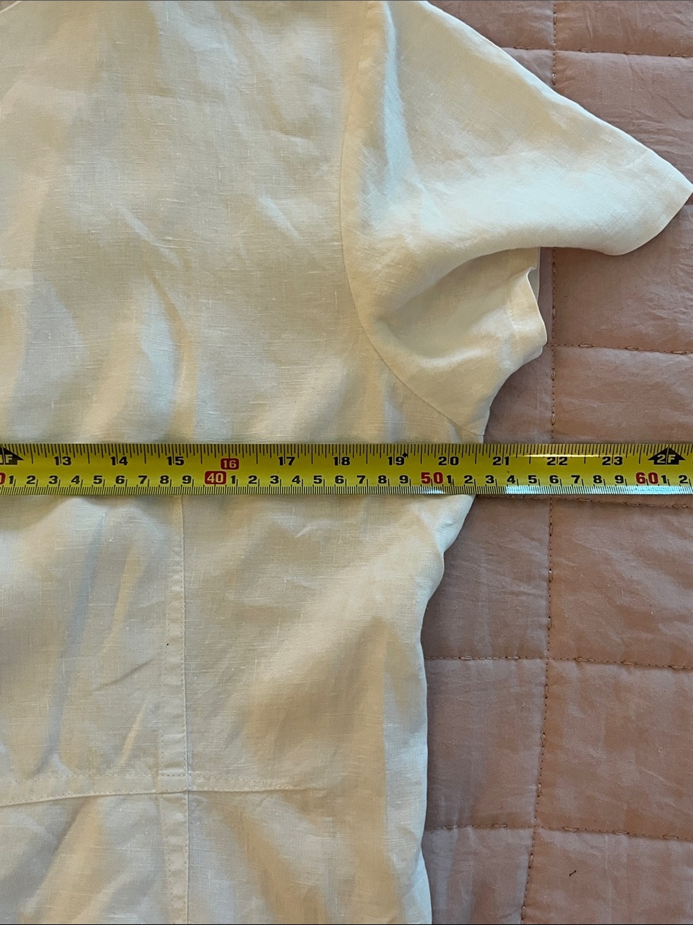 Vintage Valerie Stevens Sz 8 off-white linen top - Picture 9 of 10